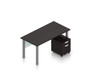 Superior Laminate Writing Desk with Acrylic Modesty Panel and File Pedestal - 60"W x 30"D x 29 1/2"H (MOSLAYOUTSL1)