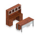 Superior Laminate Executive Writing Desk with Hutch and Storage - (MOSLAYOUTSL2)