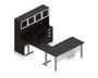 Superior Laminate Ergonomic U-Shaped Desk with Hutch and Storage - 71"W x 102"D (MOSLAYOUTSL3)