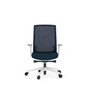 Tally Series High Back Executive Mesh Back White frame, Blue Fabric Seat - 20"W x 23"D x 43.25"H (MOS28312WHTST6849BBK25M1)