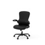 Casey Series Manager's Flip Arm Chair Black Vinyl - 22"W x 23"D x 33"H (MOS11081BLKU164)