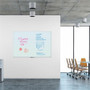 U Brands Magnetic Glass Dry Erase Board - 47" (3.9 ft) Width x 70" (5.8 ft) Height - Frosted White (UBR2301U0001)