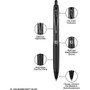 uniball 207 Plus+ Gel Pen - Medium Pen Point - 0.7 mm Pen Point Size - Retractable - Black - (UBC70462)