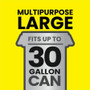 Glad ForceFlexPlus Drawstring Large Trash Bags - Large Size - 30 gal Capacity - 30" Width x 32.01" (CLO78997)