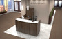 MOSSUITEPL17, L-Shaped Reception Desk with Optional Drawers and Storage Cabinet