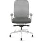 HON Nucleus Recharge Task Chair - Iron Ore Fabric Seat - Fog Back - Designer White Frame - Armrest (HONNR12SAFC19DW)