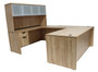 Classic Executive U-Shaped Desk with Hutch and Optional Drawers, MOSSUITEPL100