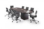 Oval Racetrack Laminate Conference Table with Cube Base (MOSPLTABLE6)