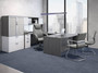 Classic Executive U-Shaped Workstation with Storage Space, Hutch and Optional Drawers