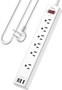 6Ft Power Strip Surge Protector - Yintar Extension Cord with 6 AC Outlets and 3 USB Ports for for Home, Office, Dorm Essentials, 1680 Joules, ETL Listed (MOSYINTAR)