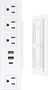 Under Desk Power Strip PD 20W USB C, 1200J Surge Protector Under Mount 4 Outlets, Fast Charging USB-C and USB-A Port, Adhesive Flat Socket Wall Plug, Extension Cord 6FT (MOSB09F9YSMVB)