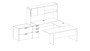 U-Shaped Desk with Hutch and Filing Cabinet (MOSCAQSPLAN05)