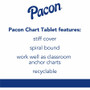 Pacon Chart Table - 70 Sheets - Glue - Ruled - 1" Ruled - Unruled Margin - 24" x 32" - White Paper (PAC9770)