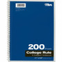 TOPS 5 - subject College - ruled Notebooks - Letter - 200 Sheets - Wire Bound - Letter - 8 1/2" x - (TOP65581)