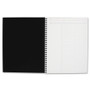 Mead Action Planner Business Notebook - Twin Wirebound - 9.50" x 7.5" x 0.6" - Black Cover - Pen - (MEA06122)