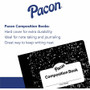 Pacon Composition Book - 100 Sheets - 200 Pages - Quad Ruled - 0.20" Ruled - 9.75" x 7.5" x 0.1" - (PACMMK37103)