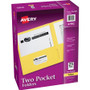 Avery Letter Pocket Folder - 8 1/2" x 11" - 40 Sheet Capacity - 2 Internal Pocket(s) - Paper - (AVE47992CT)