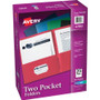 Avery Letter Pocket Folder - 8 1/2" x 11" - 40 Sheet Capacity - 2 Internal Pocket(s) - Paper - (AVE47993CT)