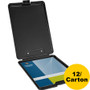 Business Source Storage Clipboard - 8 1/2" x 11" - Plastic - Black - 12 / Carton (BSN37513CT)