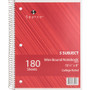 Sparco Wirebound College Ruled Notebooks - 180 Sheets - Wire Bound - College Ruled - Unruled Margin (SPR83255BD)