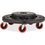 Rubbermaid Commercial Brute Quiet Dolly - 350 lb Capacity - Plastic - x 6.6" Height - Black - 2 / (RCP264043BLACT)