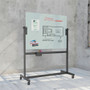 U Brands Magnetic Glass Dry Erase Board Rolling Easel - 35" (2.9 ft) Width x 47" (3.9 ft) Height - (UBR2368U0001)