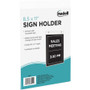 Golite nu-dell Sign Holder - Support 8.50" x 11" Media - Vertical - Plastic - 1 Each - Clear (NUD38011)