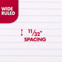 Mead Wide Ruled Composition Notebook - 100 Sheets - Sewn - 7 1/2" x 9 3/4" - White Paper - Black - (MEA09910)