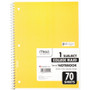 Mead One-subject Spiral Notebook - 70 Sheets - Spiral - College Ruled - 8" x 10 1/2" - White Paper (MEA05512BD)