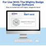 The Mighty Badge The Mighty Badge Printable Insert Sheets, 100 Clear Inserts, Laser - 1" x 3" (AVE71210)
