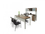 U-Shaped Office Desk with Hutch and Optional Drawers, MOSSUITEPLT26
