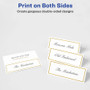 Avery Place Cards With Gold Border 1-7/16" x 3-3/4" , 65 lbs. 150 Cards - 97 Brightness - 3 x (AVE35701)
