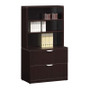 2-Drawer Lateral Filing Cabinet w/Stacking 1/2 Bookcase -36"W x 22"D 66"H (MOSPL112/MOSPL153)
