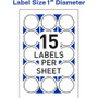 Avery Mailing Seals, Permanent, 1" Diameter, 600 Labels (5247) - Matte - 600 / Pack - Moisture (AVE05247)