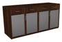 Buffet Credenza, 4 box drawers, 4 hinged frosted glass doors,MCHDBC2072G