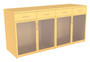 Buffet Credenza, 4 Box Drawers, 4 Hinged Frosted Glass Doors  (MCHDBC2072G)