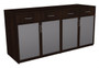 Buffet Credenza, 4 Box Drawers, 4 Hinged Frosted Glass Doors  (MCHDBC2072G)