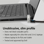 Kensington Slim N17 2.0 Keyed Laptop Lock - Keyed Lock - Black - Carbon Steel - 6 ft - For Notebook (KMW60500)