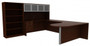 U-Shaped Office Desk with Hutch and Bookcase (CH-AM-1036)