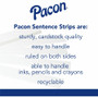 Pacon Super Bright Sentence Strips - 3"H x 24"W - Dual-Sided - 1.5" Rule/Single Line Rule - - (PAC1733)