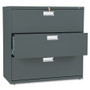 HON Brigade 600 H693 Lateral File - 42" x 18"40.9" - 3 Drawer(s) - Finish: Charcoal (HON693LS)