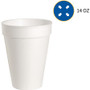 Genuine Joe 14 oz Hot/Cold Foam Cups - 25 / Pack - 40 / Carton - White - Foam - Hot Drink, Cold (GJO58553)