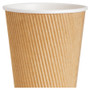 Genuine Joe 8 oz Rippled Hot Cups - 25.0 / Pack - 5 / Bundle - Brown - Hot Drink, Beverage (GJO11255BD)