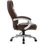 Lorell Westlake Series Executive High-Back Chair - Saddle Leather Seat - Black Polyurethane Frame - (LLR63280)