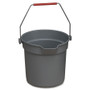 Rubbermaid Commercial Brute 10-quart Utility Bucket - 2.50 gal - Heavy Duty, Rust Resistant, Bend - (RCP296300GY)