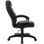 Lorell Westlake Series Executive High-Back Chair - Black Leather Seat - Black Polyurethane Frame - (LLR63286)