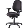 Lorell High-Performance Eronomic Task Chair - Black Seat - Black Back - Metal Frame - 5-star Base - (LLR60538)