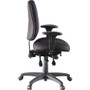 Lorell High-Performance Eronomic Task Chair - Black Seat - Black Back - Metal Frame - 5-star Base - (LLR60538)