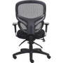 Lorell Mesh-Back Executive Chair - Black Fabric Seat - Black Mesh Back - 5-star Base - Black, - - 1 (LLR60622)