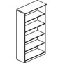 Mayline Medina Series Gray Laminate. 5-Shelf Bookcase - 36" x 13"68" Bookshelf, 1" Shelf - 5 - 4 - (MLNMVB5LGS)